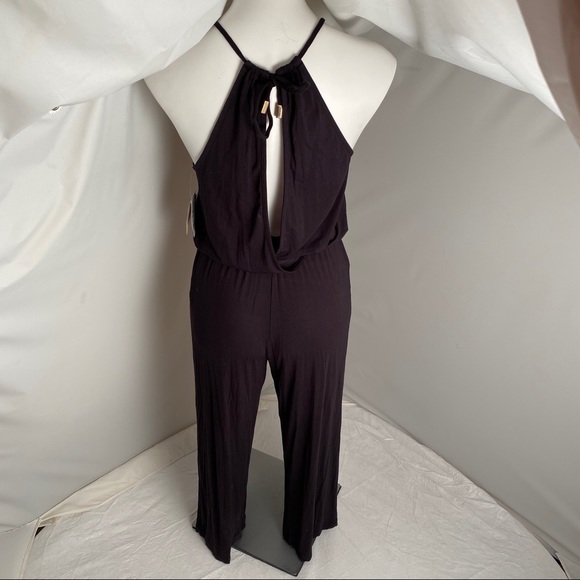 Trina Turk Recreation black modal sleeveless halter jumpsuit - Picture 5 of 13